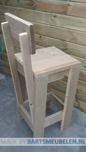 Steigerhouten barkruk Frans 1.1