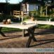 Steigerhouten tafel met stalen X onderstel 1.7 Steigerhouten tafel met stalen X-onderstel 1.7