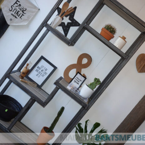 Vakkenkast hout en staal Vakkenkast-steigerhout-en-staal-1