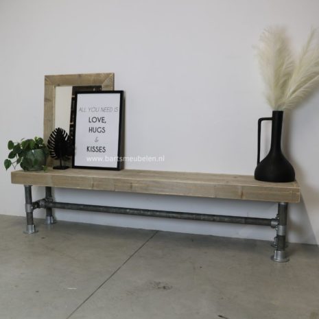 bank sam steigerhout met steigerbuis