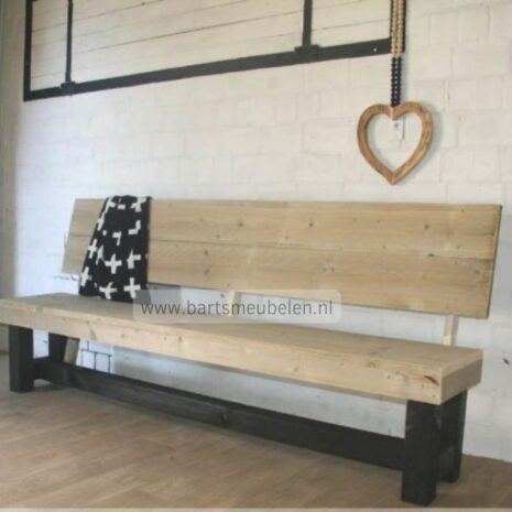eetkamerbank met rug Sjors