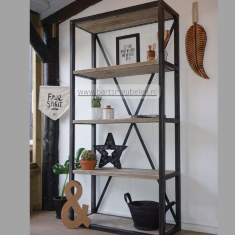 industriele boekenkast stalen frame