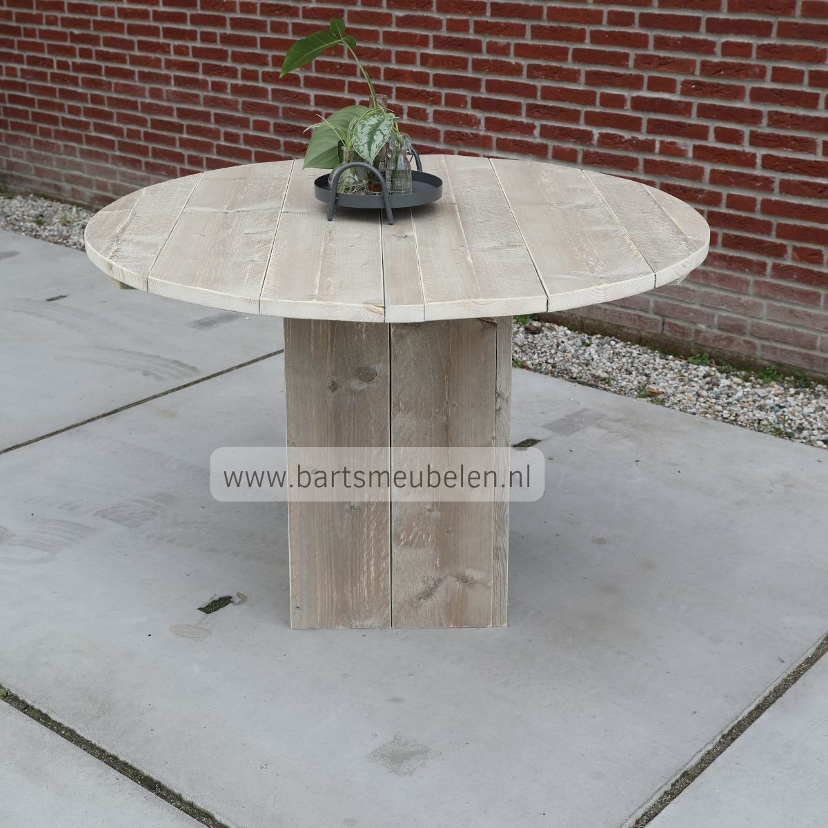 ronde steigerhouten tuintafel ludo.1 ronde steigerhouten tuintafel ludo