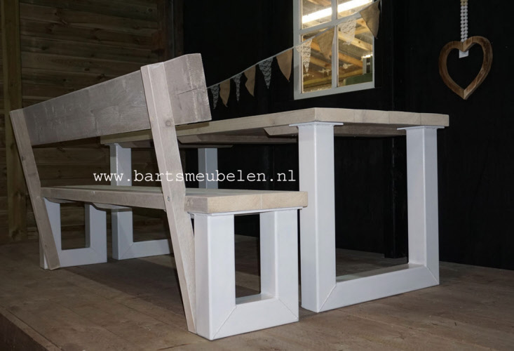 steigerhouten bank Sharon met rugleuning 1.1