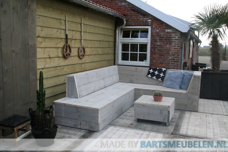 steigerhouten loungebank Tom 1.1