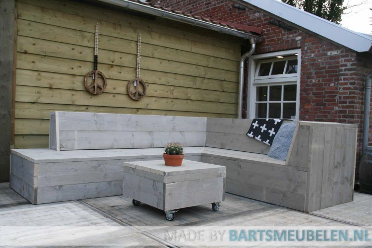 steigerhouten loungebank Tom