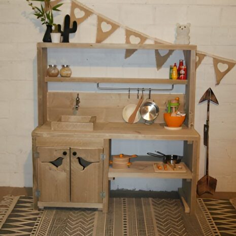 steigerhouten speelkeuken old look steigerhout 50cm werkbladhoogte voor kinderen nr 9 steigerhouten speelkeuken old-look steigerhout 50cm werkbladhoogte voor kinderen nr 9