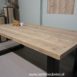 steigerhouten tafel met stalen U onderstel.6 steigerhouten tafel met stalen U-onderstel.6