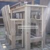 tuinset sanne.3 steigerhouten bartafel tuin met krukken