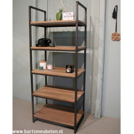 boekenkast vintage eikenhout en staal 4.2 boekenkast-vintage-eikenhout-en-staal-4.2