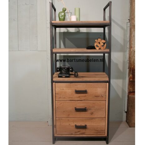 kast-vintage-eikenhout-en-staal-maud