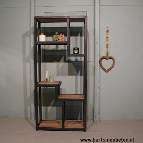 vakkenkast vintage eikenhouten en staal 1.2 vakkenkast-vintage-eikenhout-en-staal-1.2