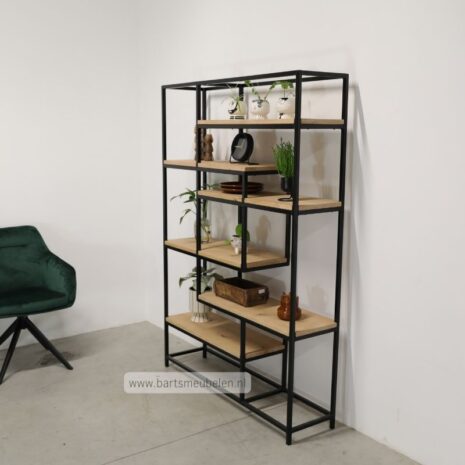 vakkenkast eikenhout en staal 6.1 140x200 800800 vakkenkast eikenhout en staal 6.1 - 140x210 (800*800)