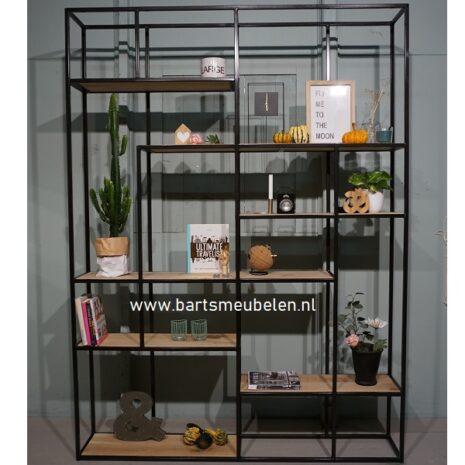 vakkenkast rustiek eikenhout en staal 5 vakkenkast-rustiek-eikenhout-en-staal-5