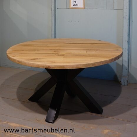 ronde rustiek eikenhouten tafel 1 ronde-rustiek-eikenhouten-tafel-1