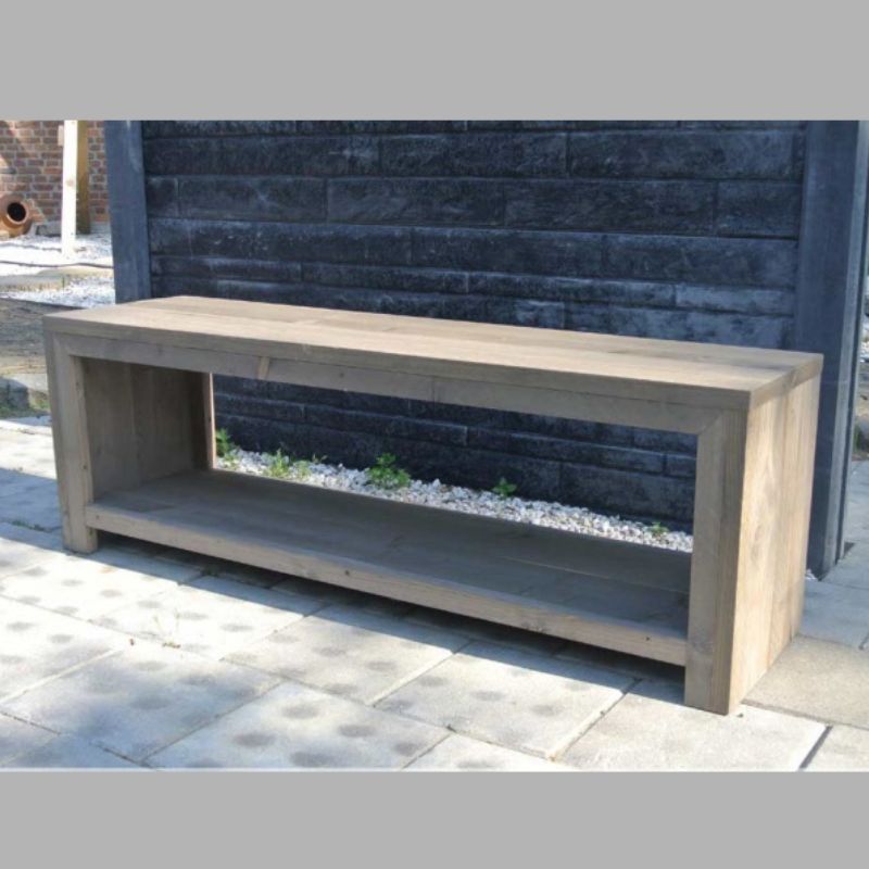 Houten tuinbankje frank van steigerhout Houten tuinbankje frank van steigerhout