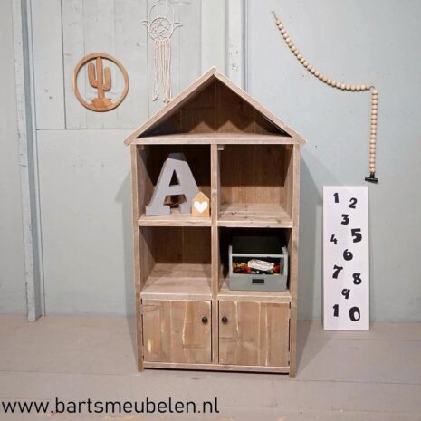 steigerhouten vakkenkast 8 huisje model.vooraanzicht steigerhouten_vakkenkast_8_huisje_model.vooraanzicht