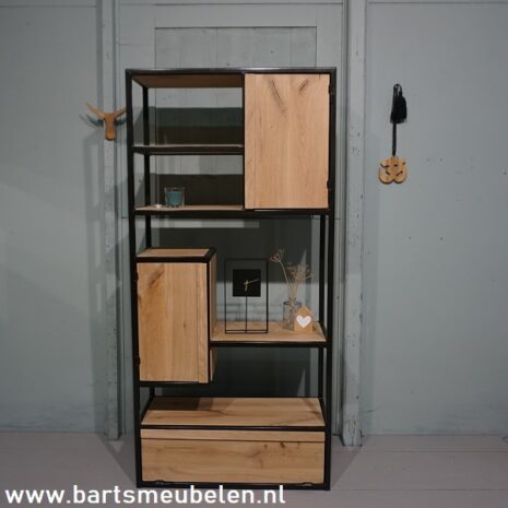 vakkenkast eikenhout en staal 7 2 vakkenkast eikenhout en staal 7 2