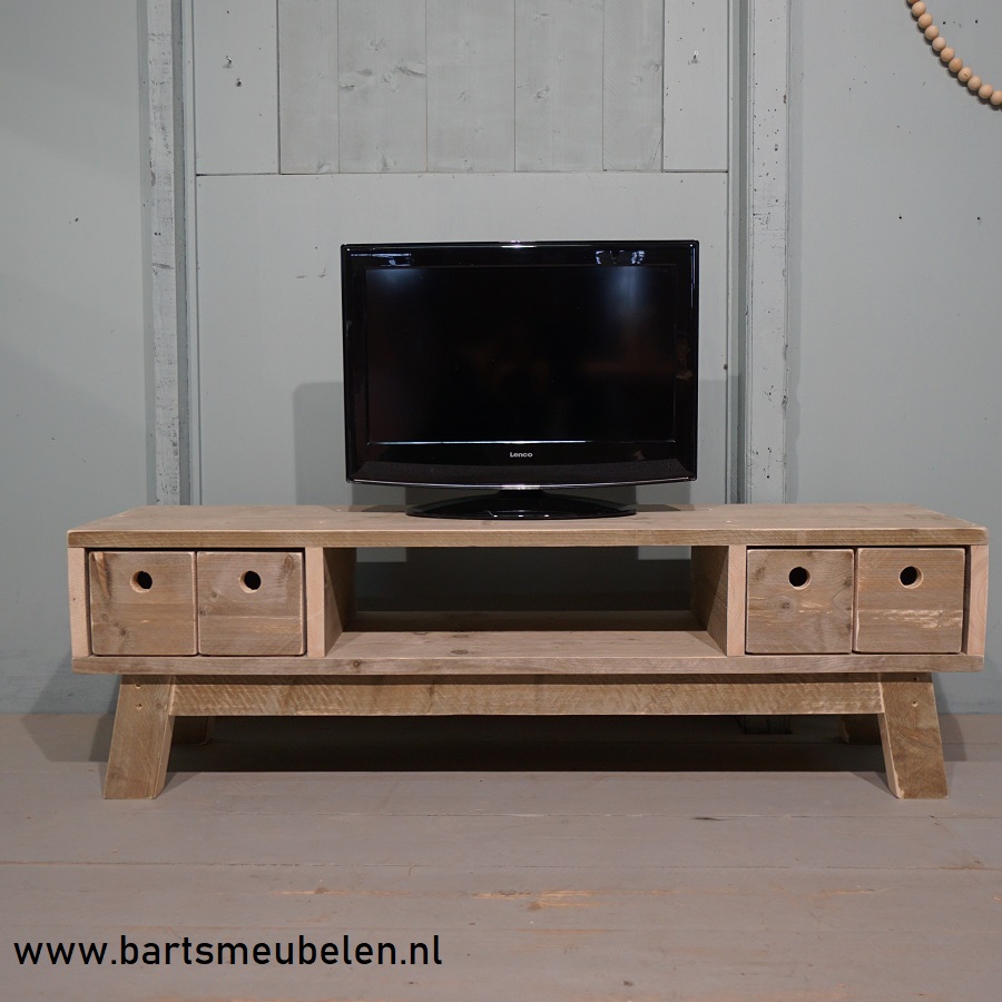 steigerhouten tv meubel roos 1