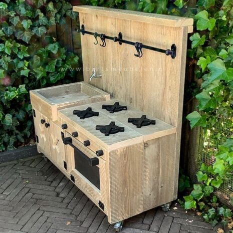 Steigerhouten buitenspeelkeuken 3.3