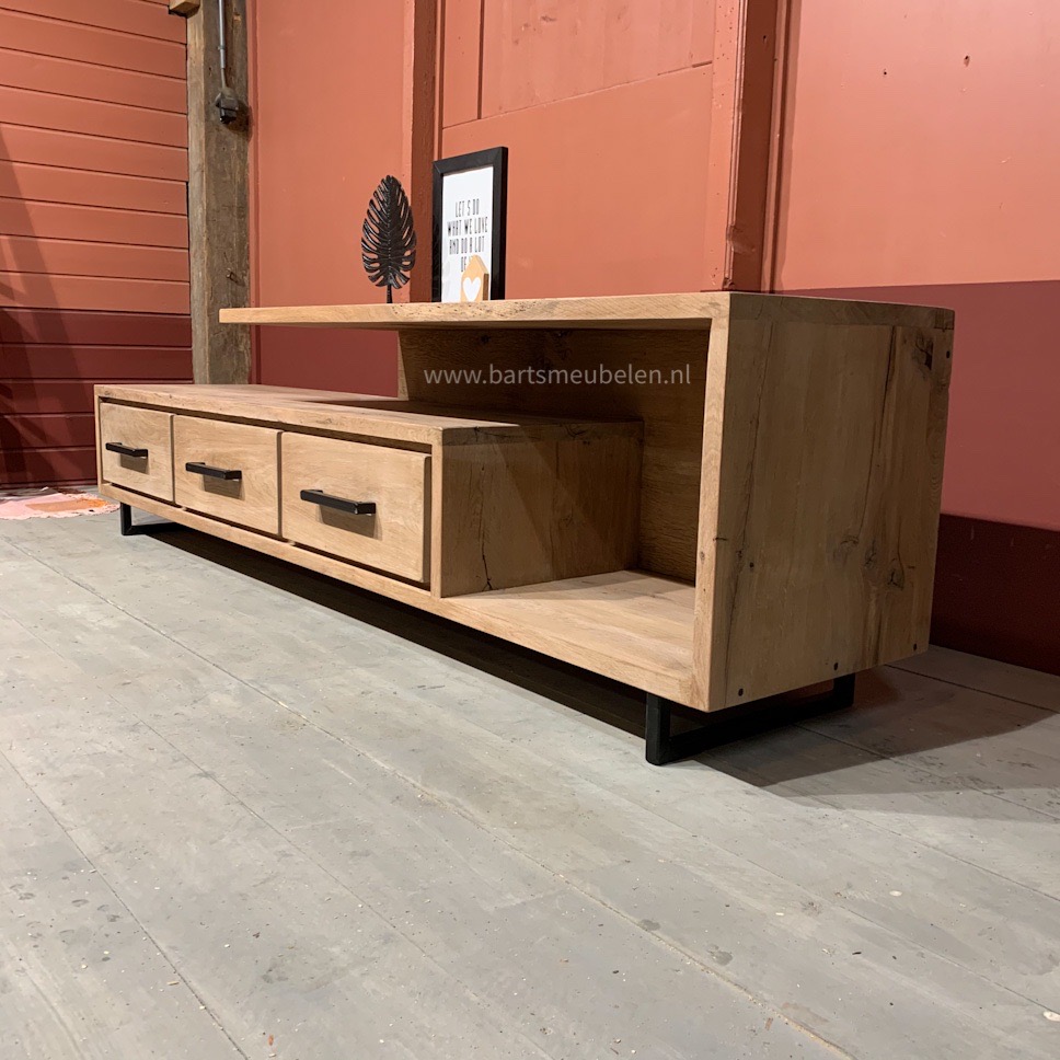 tv-meubel-vintage-eikenhout-en-staal-2.3