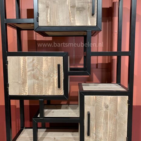 industriele-vakkenkast-steigerhout-en-staal-kruisland.1