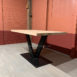 eiken eettafel40met stalen v poot.1 eiken-eettafel(40)met-stalen-v-poot.1