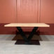 eiken eettafel40met stalen v poot.3 eiken-eettafel(40)met-stalen-v-poot.3