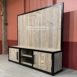 steigerhouten tv meubel industrieel carl met achterwand