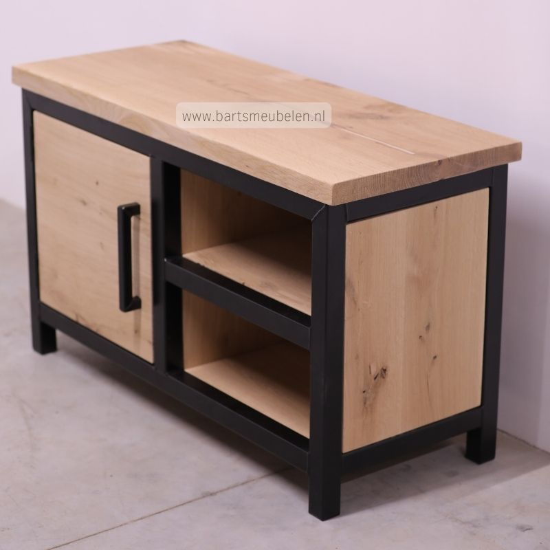 tv kast industrieel mavi van massief hout en staal