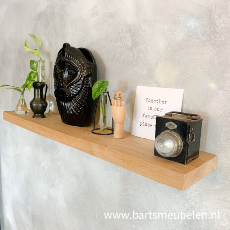 foto wandplank zwevend eiken
