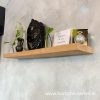 foto wandplank zwevend eiken 40mm dik met blinde bevestiging muur