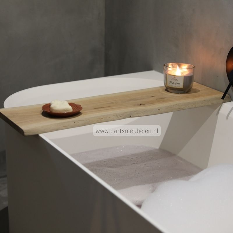 badplank boomstam 25 van eikenhout