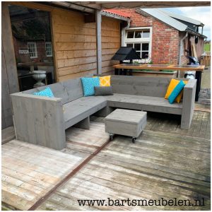houten hoekbank bob in old look steigerhout mt greywash kleur