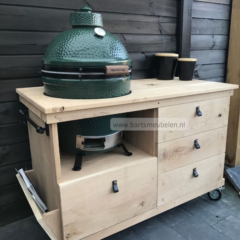 buitenkeuken bbq bay buitenkeuken bbq bay eikenhout