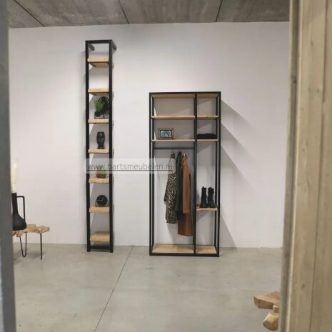 industriele wandrek bruno en garderobekast