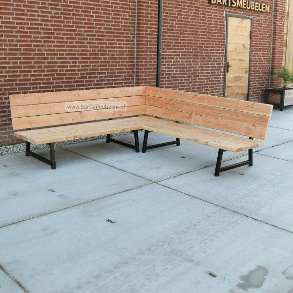 hoekbank douglas met stalen frame