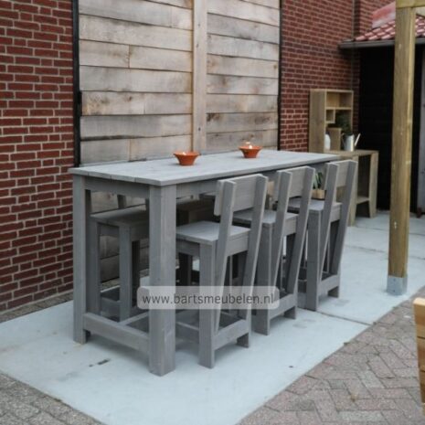 bartafel set 6 personen sanne.2 bartafel set 6 personen steigerhout