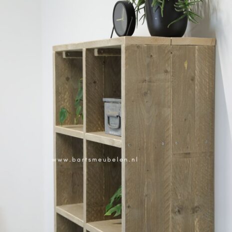 vakkenkast steigerhout met 8 open vakken - Vakkenkast 8 vakken