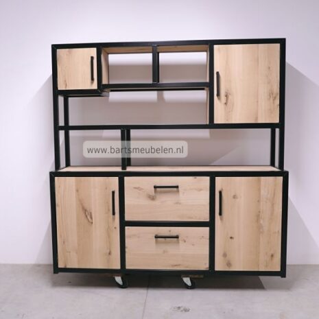 wandkast industrieel mick stalen frame