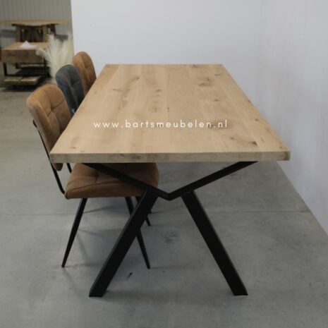 eettafel industrieel milo eikenhout