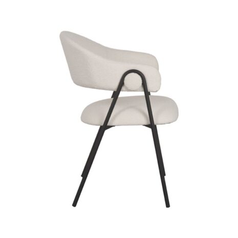 Eetkamerstoel_Lowen_Boucle_Ivoor_58x60x84_cm_Zijkant