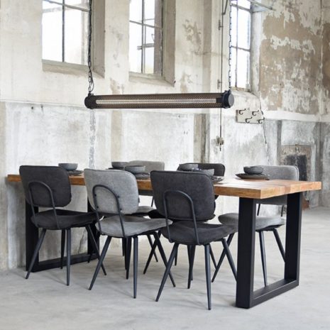 Hanglamp Tube – Zwart Metaal sfeerfoto