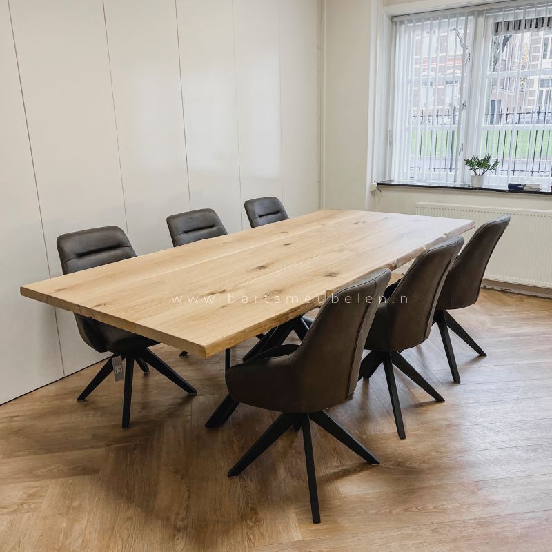 boomstamtafel met eetkamerstoel label51 jace - antraciet