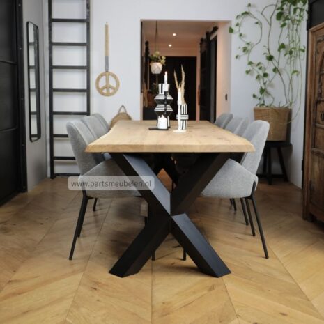 boomstamtafel met diamant x onderstel[800*800]