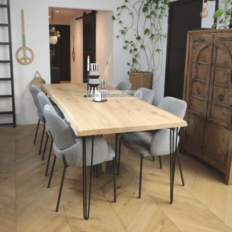 boomstamtafel met hairpin tafelpoten-40mm