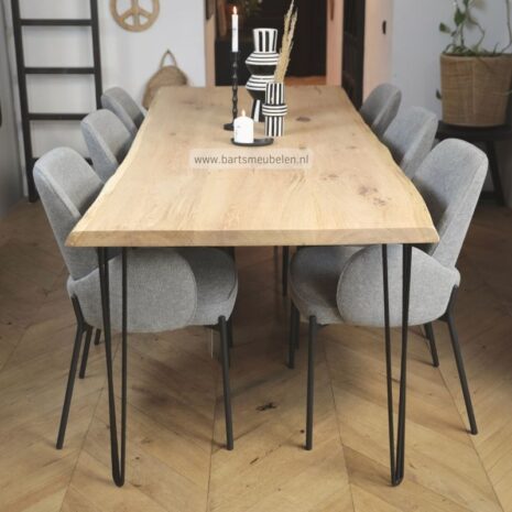 boomstamtafel met hairpin tafelpoten40 boomstamtafel met hairpin tafelpoten(40)