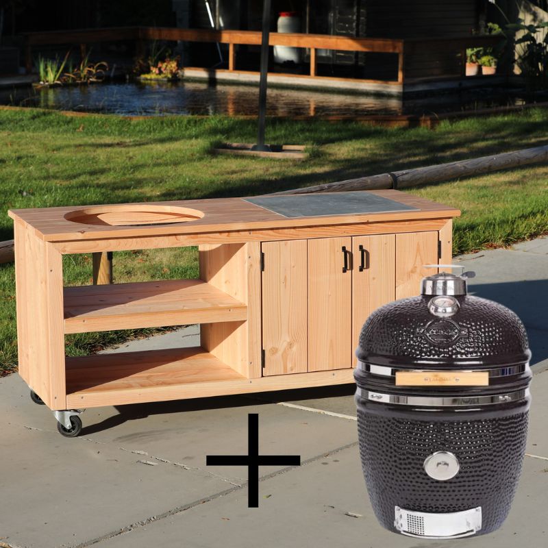 Buitenkeuken douglas 200cm met kamado large Yakiniku Buitenkeuken douglas 200cm met kamado large Yakiniku