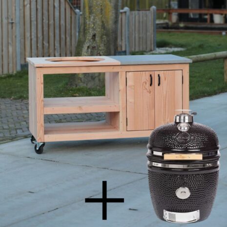 Kamado tafel douglas 150×70 kamado medium Yakiniku Kamado tafel douglas 150×70 + kamado medium Yakiniku