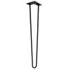Tafelpoot hairpin massief zwart 68cm
